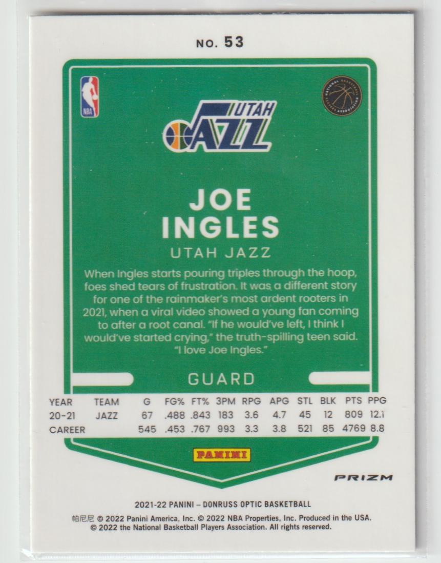 053 Joe Ingles - Utah Jazz Holo