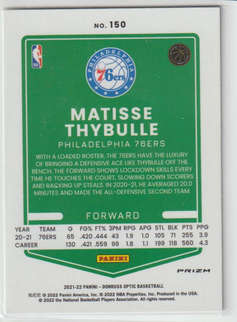 150 Matisse Thybulle - Philadelphia 76ers Holo