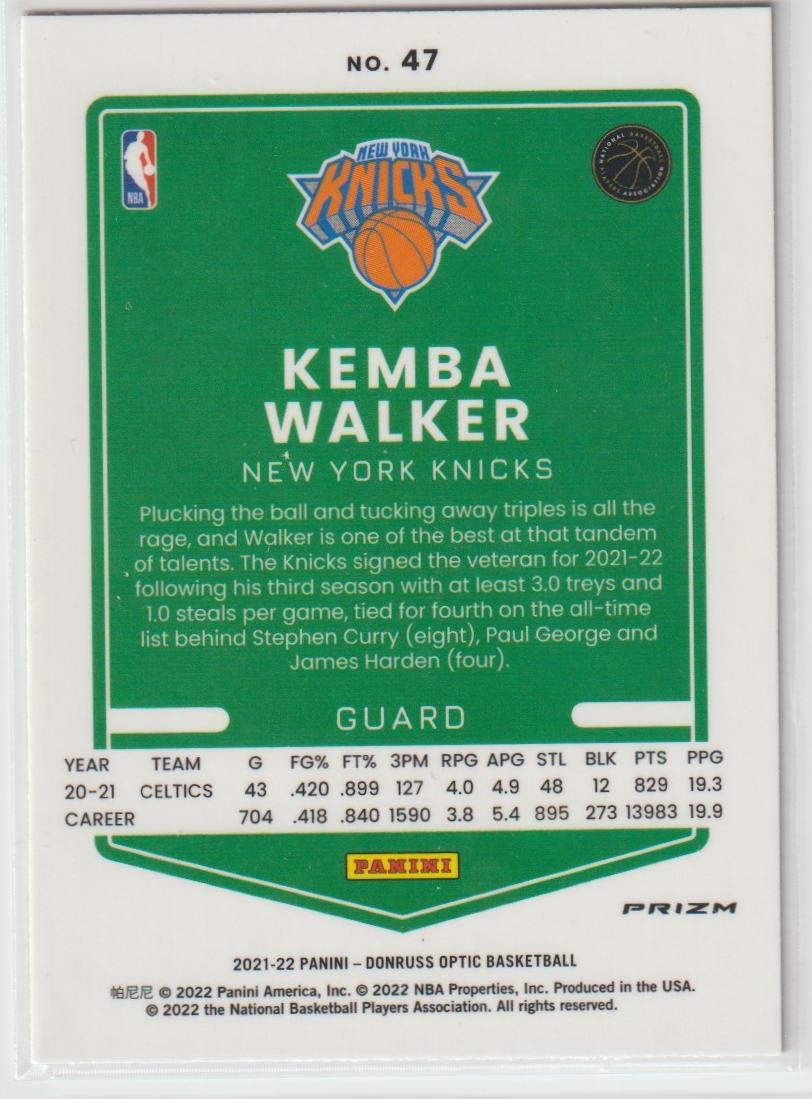 047 Kemba Walker - New York Knicks Purple