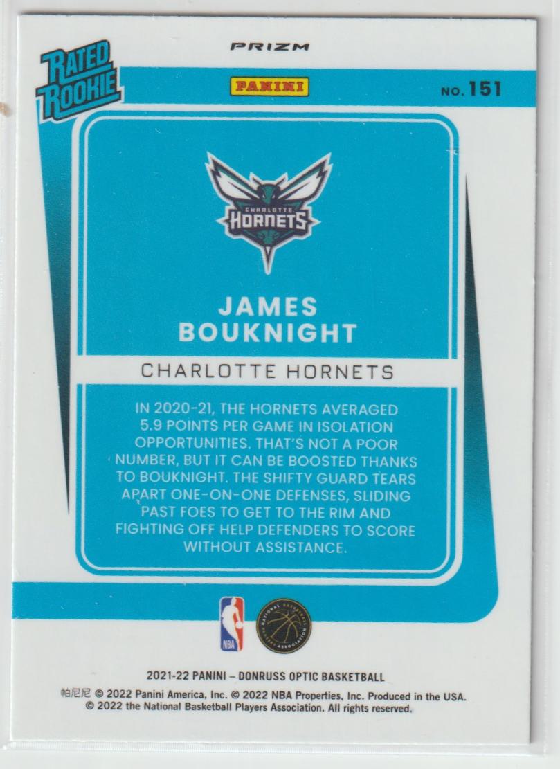 151 James Bouknight - Charlotte Hornets Purple