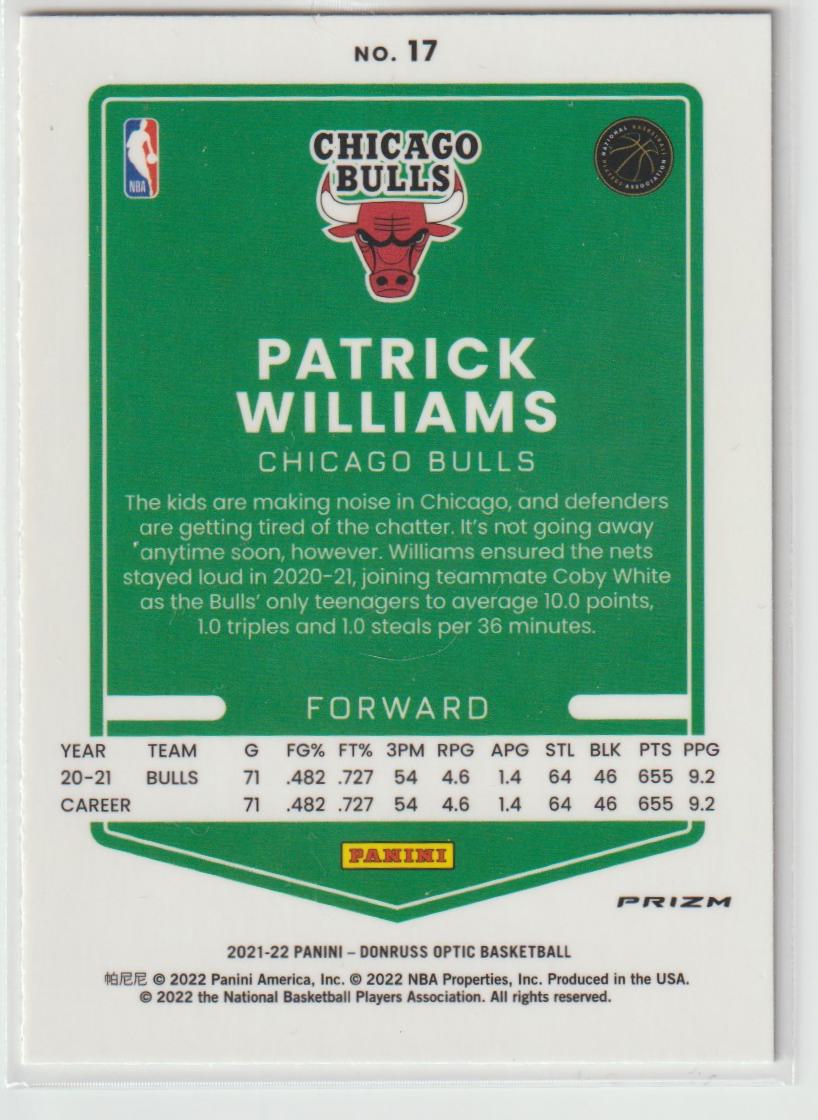 017 Patrick Williams - Chicago Bulls Red Pulsar