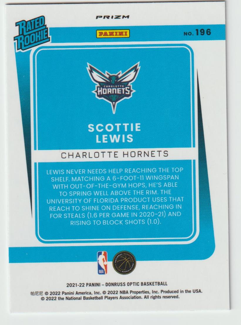 196 Scottie Lewis - Charlotte Hornets Blue Velocity