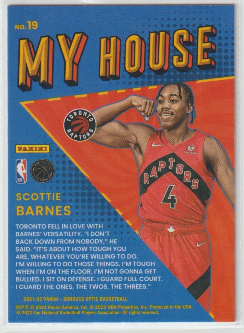 My House 019 Scottie Barnes - Toronto Raptors