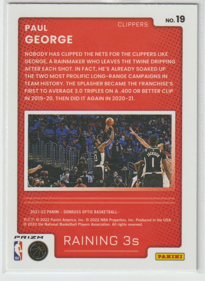 Raining 3s 019 Paul George - Los Angeles Clippers  Holo