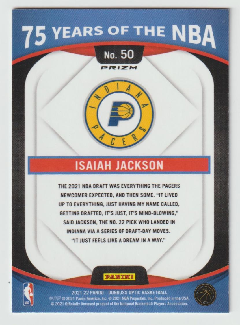 050 Isaiah Jackson - Indiana Pacers 75 Years of the NBA