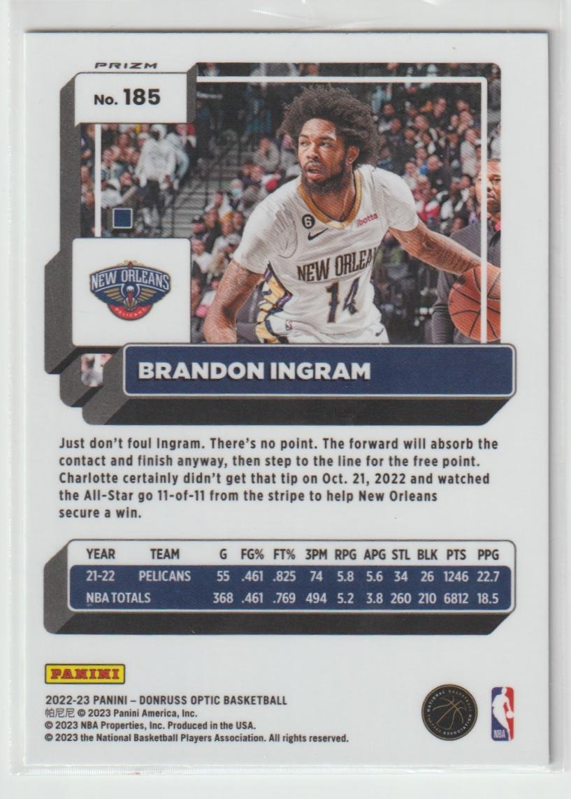 185 Brandon Ingram - New Orleans Pelicans Holo