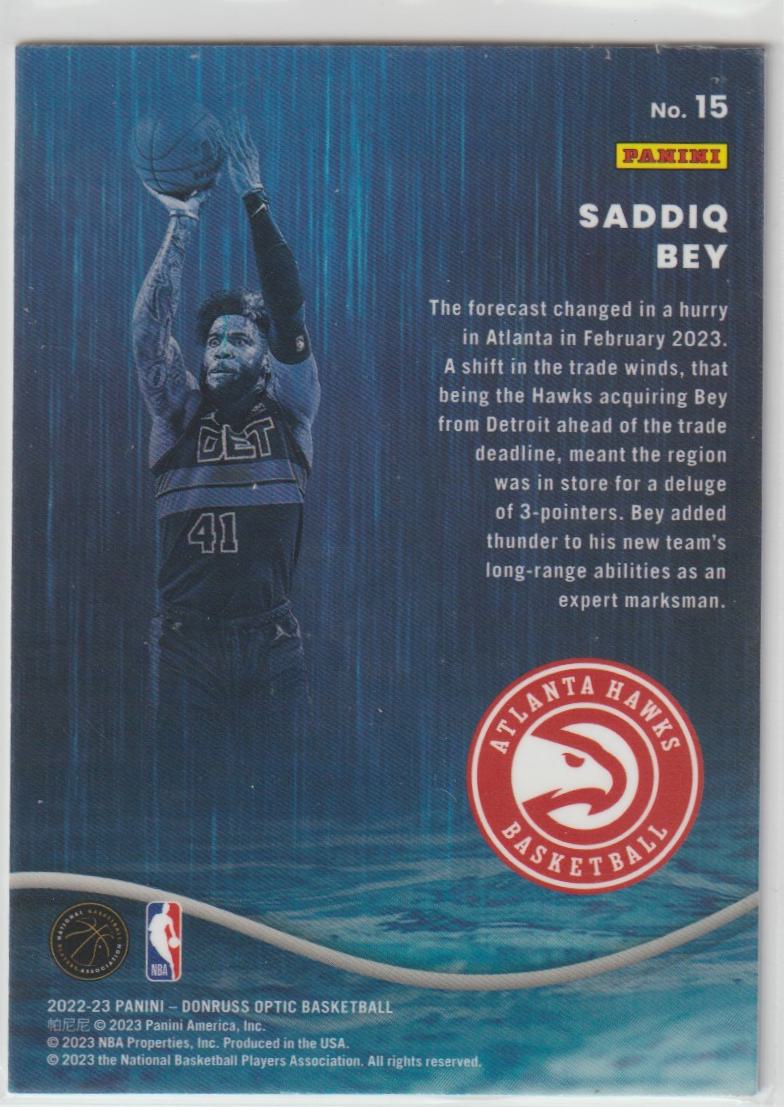 Raining 3s 015 Saddiq Bey - Atlanta Hawks