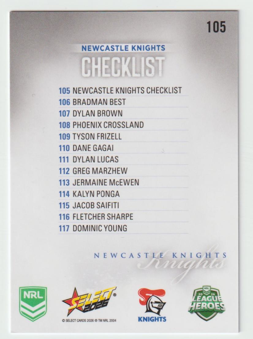 105 Newcastle Knights Logo   Hobby Silver