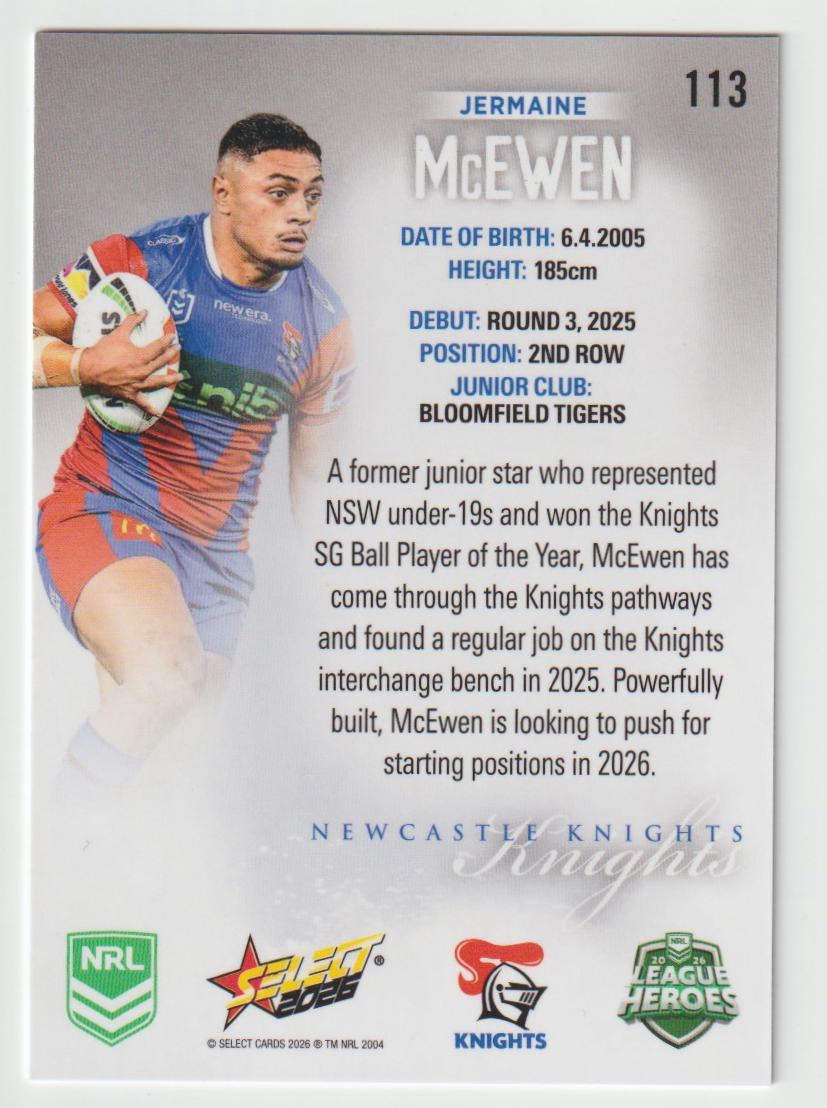 113 JERMAINE Mcewen Hobby Silver