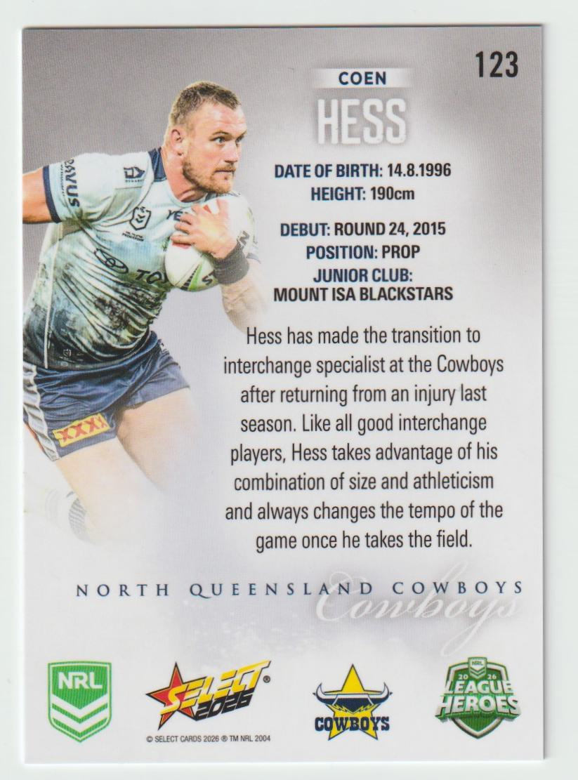 123 Coen Hess Hobby Silver