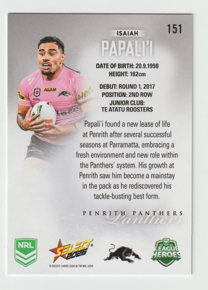 151 Isaiah Papali’i Hobby Silver
