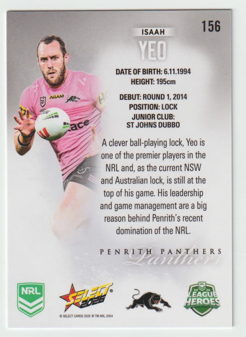 156 Isaah Yeo Hobby Silver