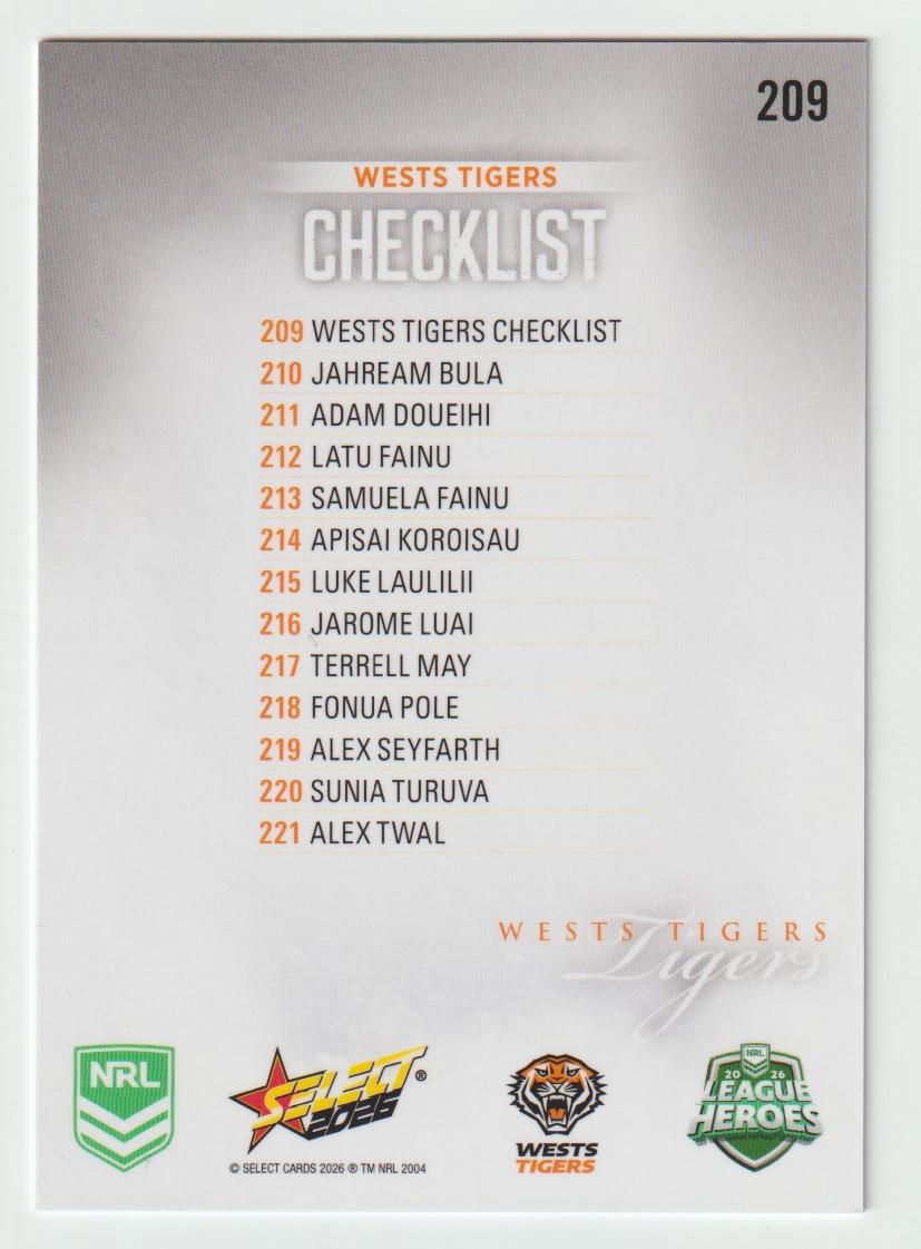 209 Wests Tigers Logo   Hobby Silver