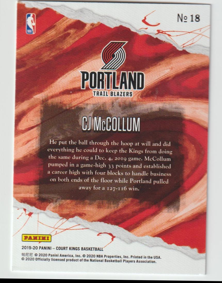 018 CJ McCollum - Portland Trail Blazers