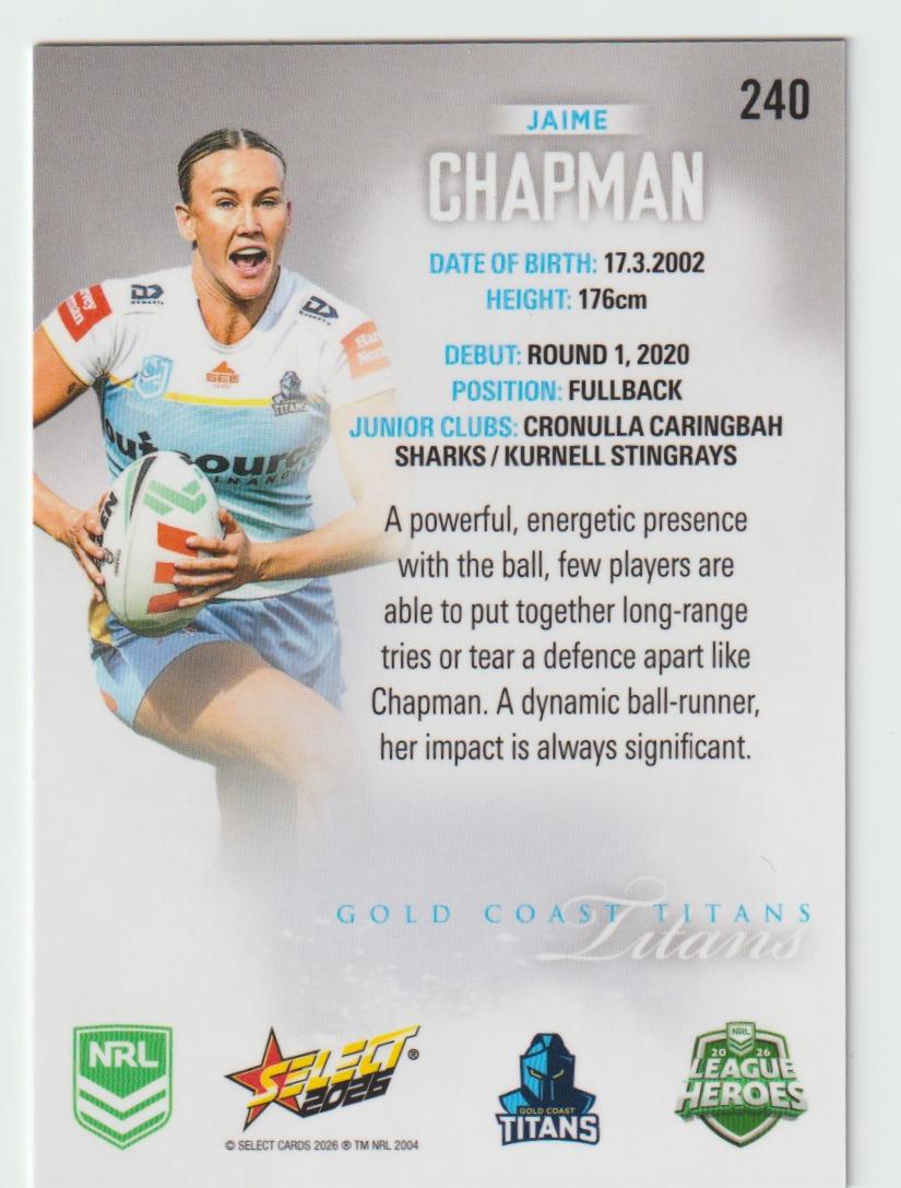 240 Jaime Chapman Hobby Silver