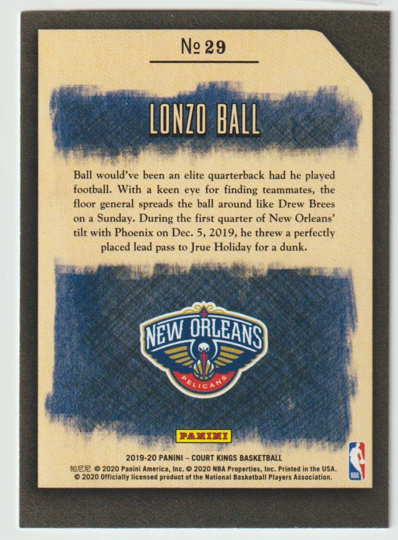 Cross-hatching Handles 029 Lonzo Ball - New Orleans Pelicans