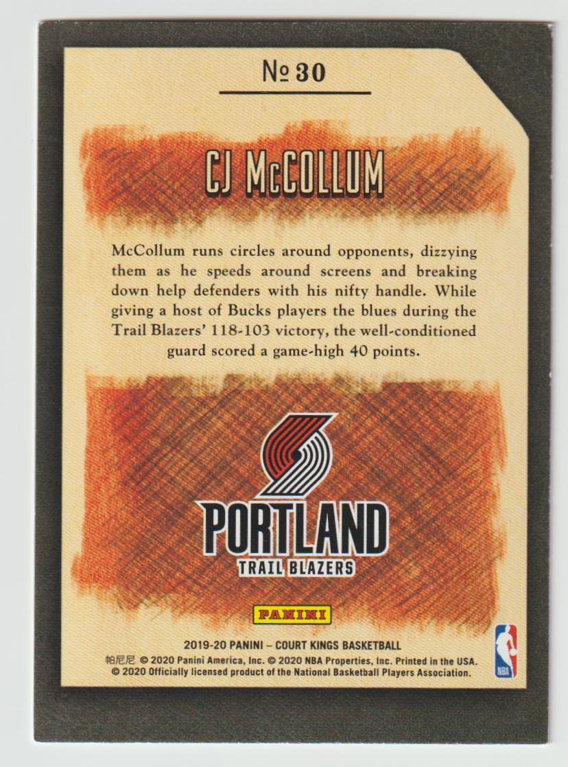 Cross-hatching Handles 030 CJ McCollum - Portland Trail Blazers