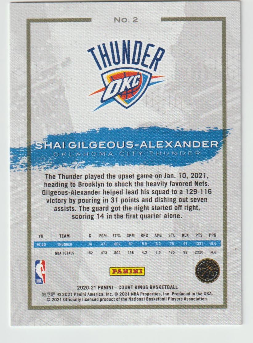 002 Shai Gilgeous-Alexander - Oklahoma City Thunder