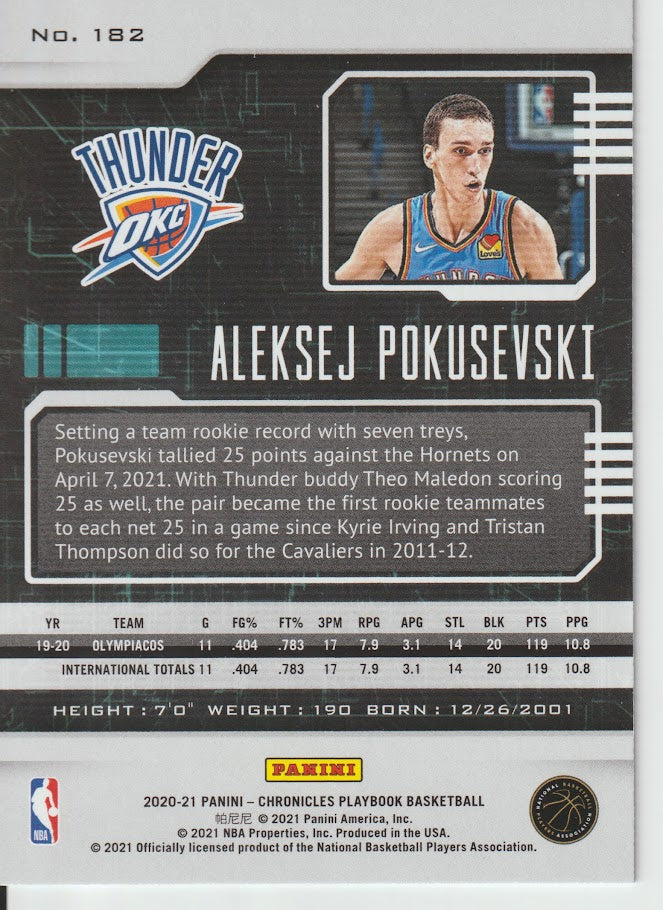 182 Aleksej Pokusevski - Oklahoma City Thunder