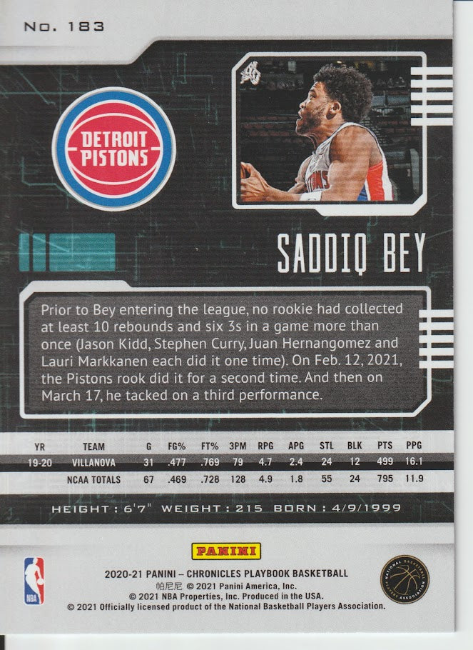 183 Saddiq Bey - Detroit Pistons