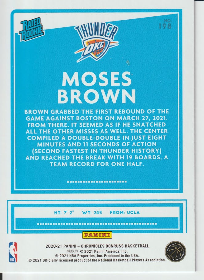 198 Moses Brown - Oklahoma City Thunder