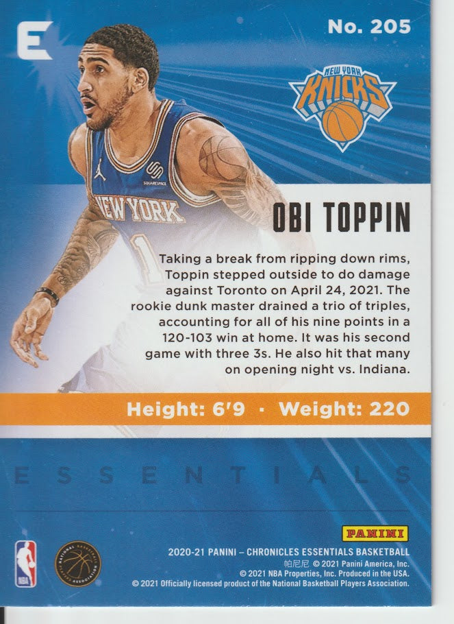 205 Obi Toppin - New York Knicks