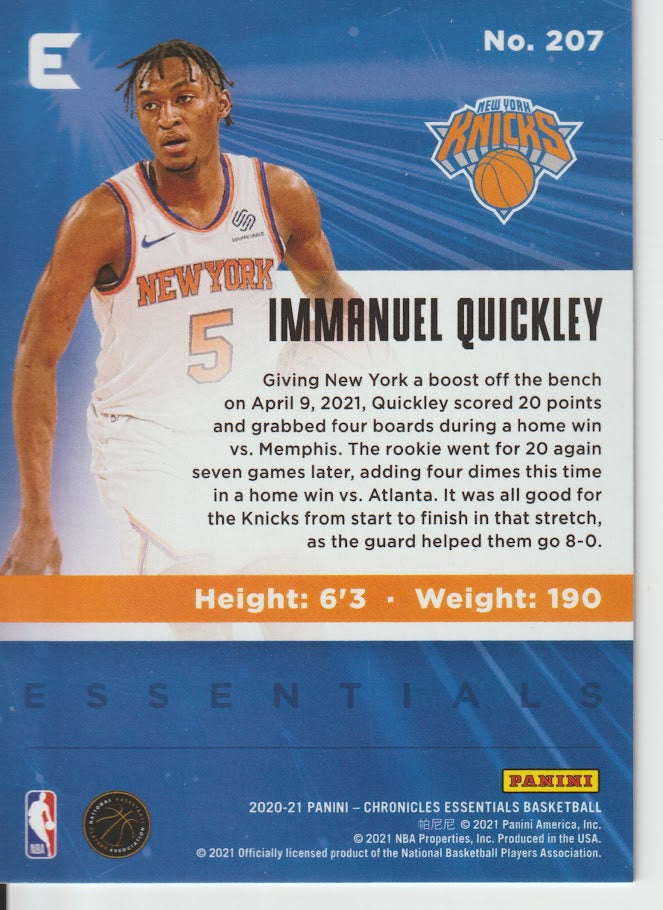 207 Immanuel Quickley - New York Knicks