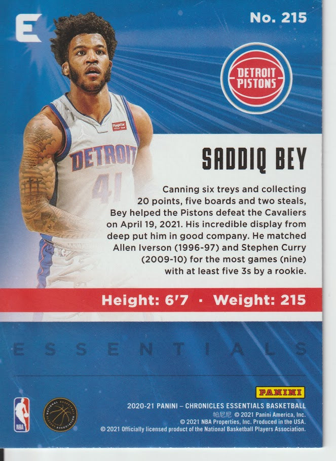 215 Saddiq Bey - Detroit Pistons