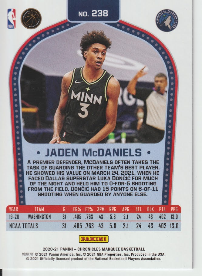 238 Jaden McDaniels - Minnesota Timberwolves