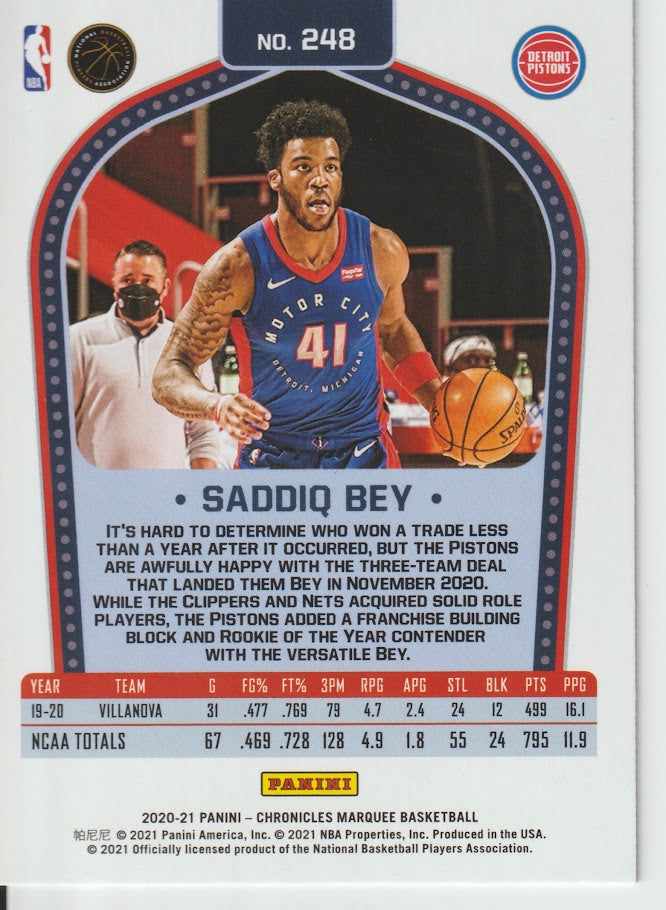 248 Saddiq Bey - Detroit Pistons