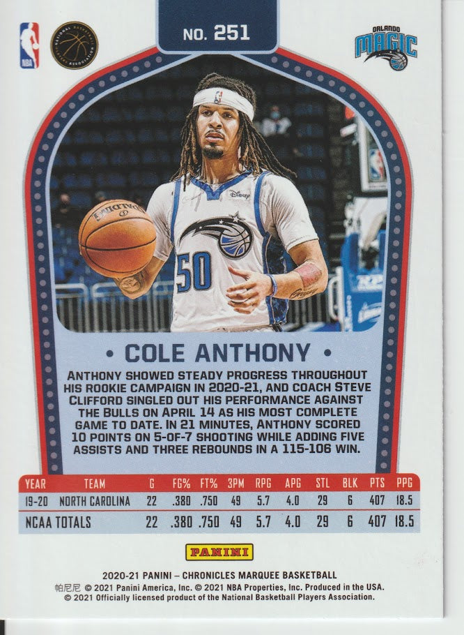 251 Cole Anthony - Orlando Magic