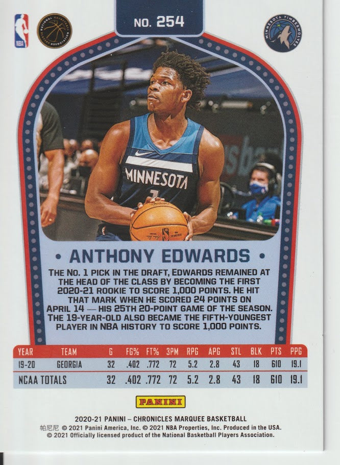 254 Anthony Edwards - Minnesota Timberwolves