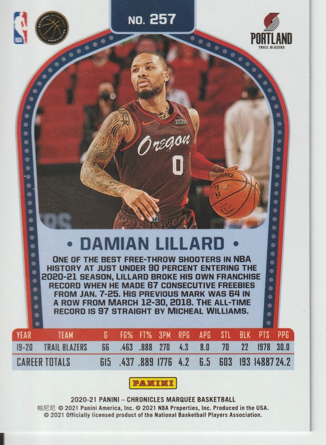 257 Damian Lillard - Portland Trail Blazers