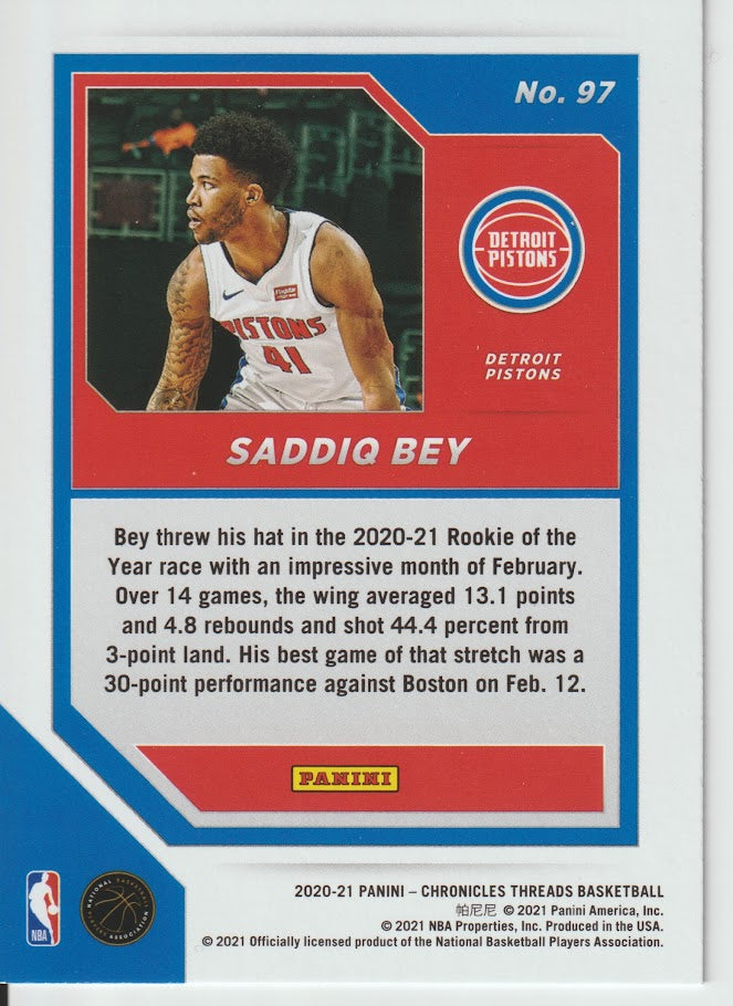 097 Saddiq Bey - Detroit Pistons