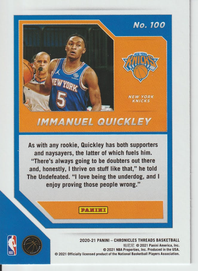 100 Immanuel Quickley - New York Knicks