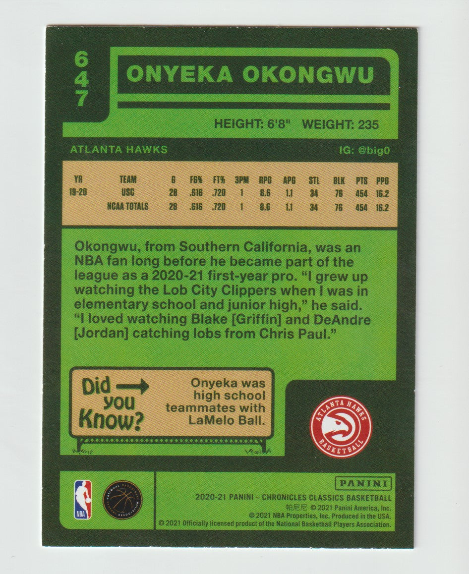 647 Onyeka Okongwu - Atlanta Hawks