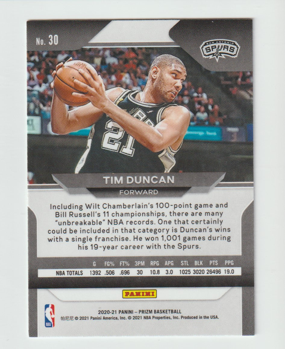 030 Tim Duncan - San Antonio Spurs