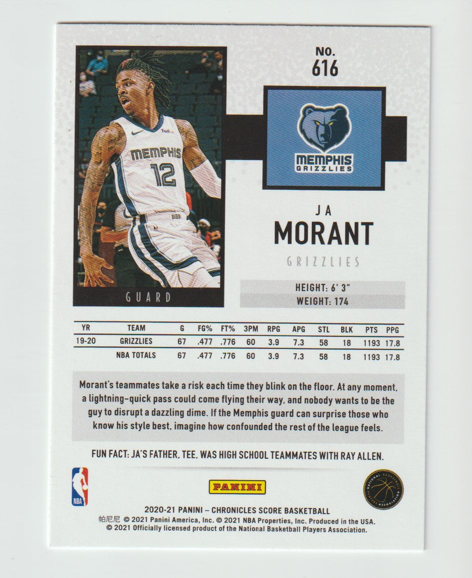 616 Ja Morant - Memphis Grizzlies