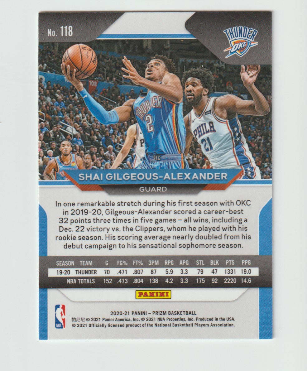 118 Shai Gilgeous-Alexander - Oklahoma City Thunder