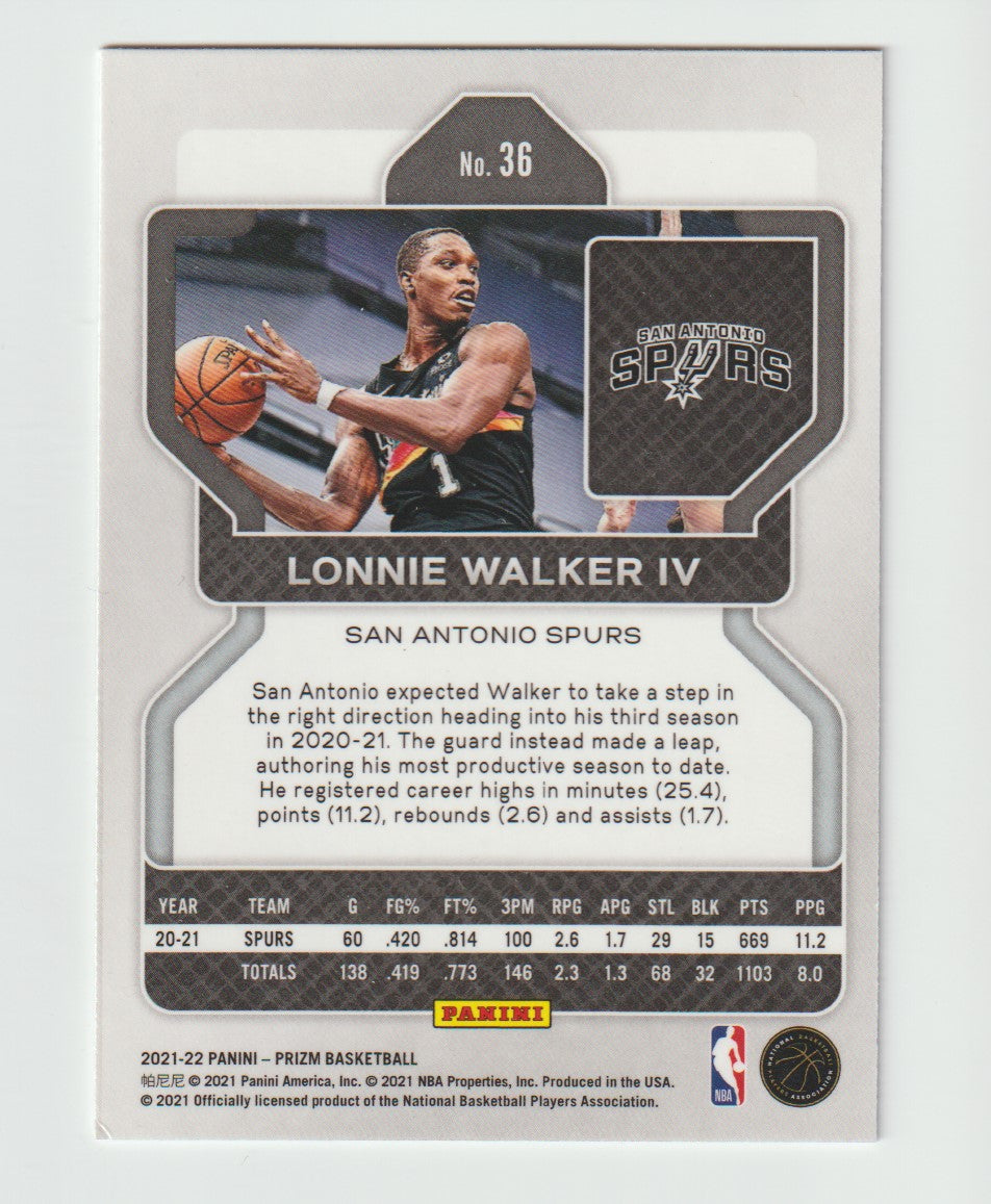 036 Lonnie Walker IV - San Antonio Spurs