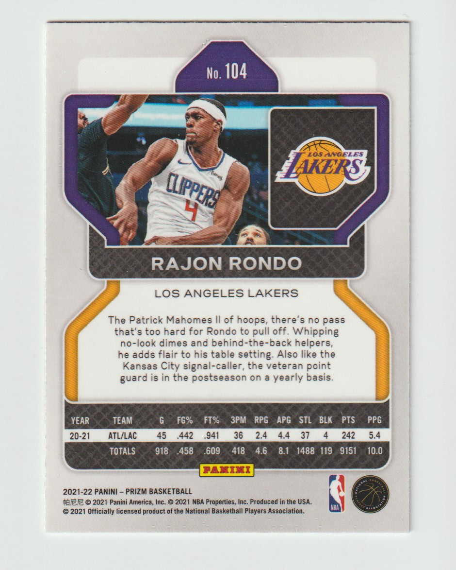 104 Rajon Rondo - Los Angeles Lakers