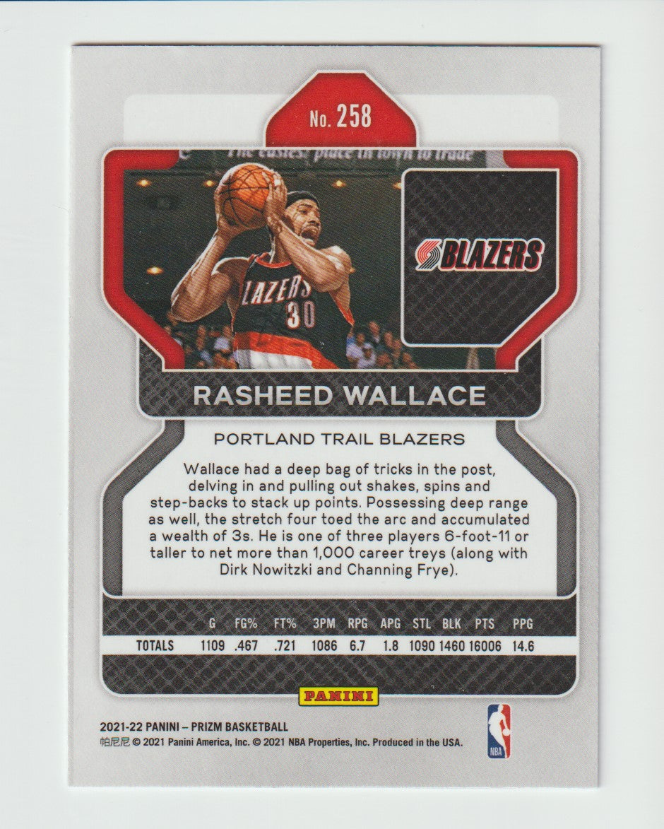 258 Rasheed Wallace - Portland Trail Blazers