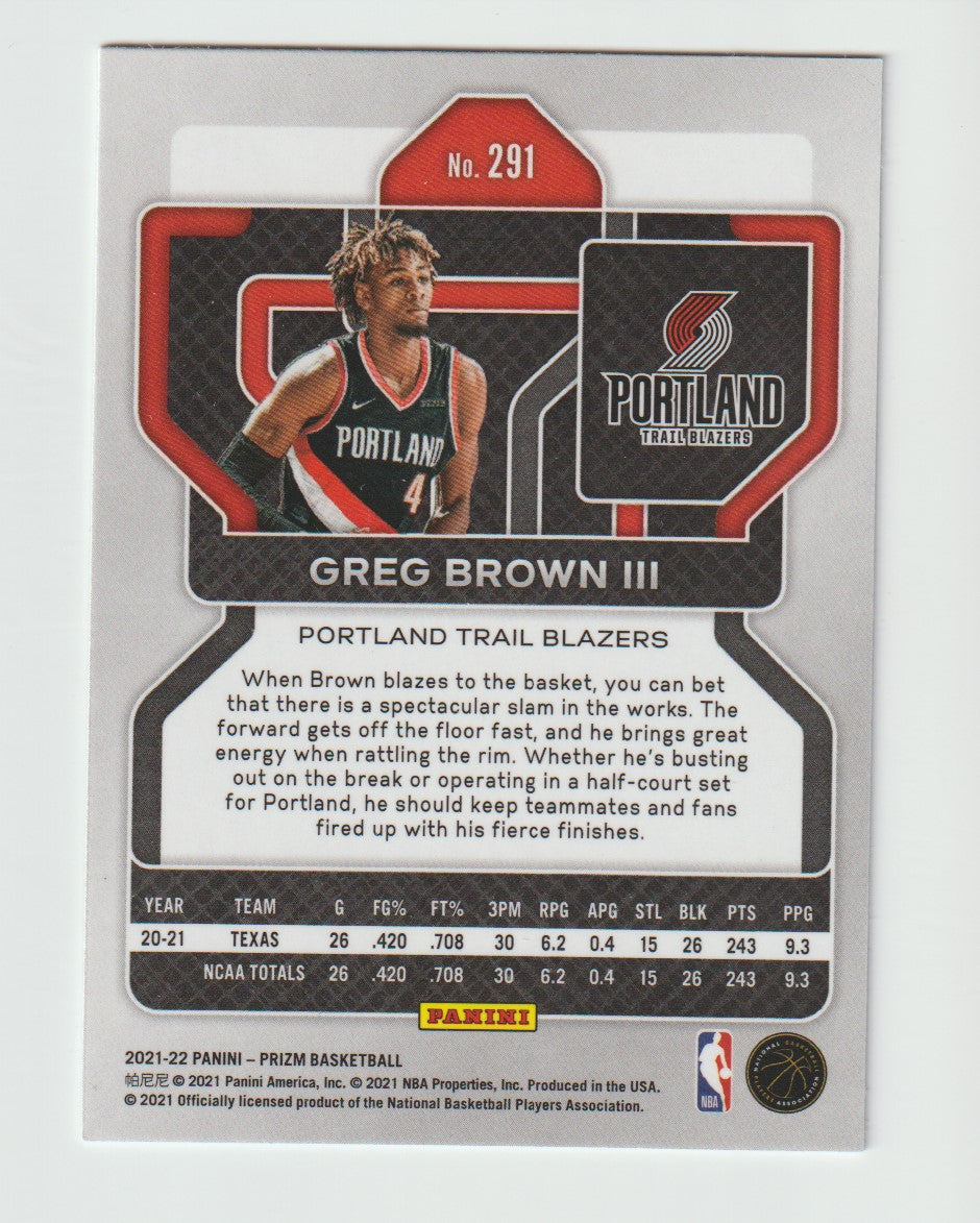 291 Greg Brown III - Portland Trail Blazers