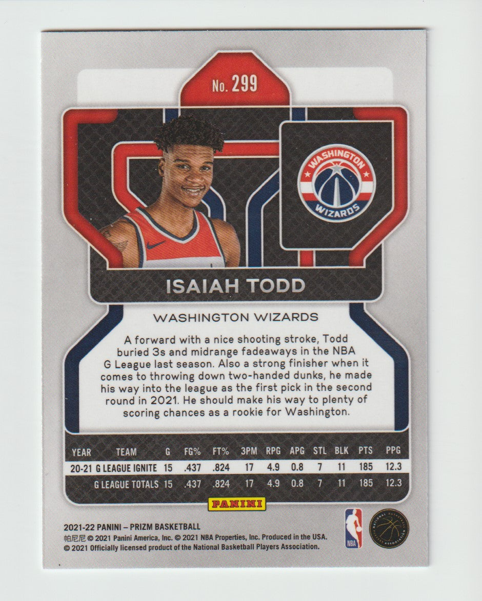 299 Isaiah Todd - Washington Wizards