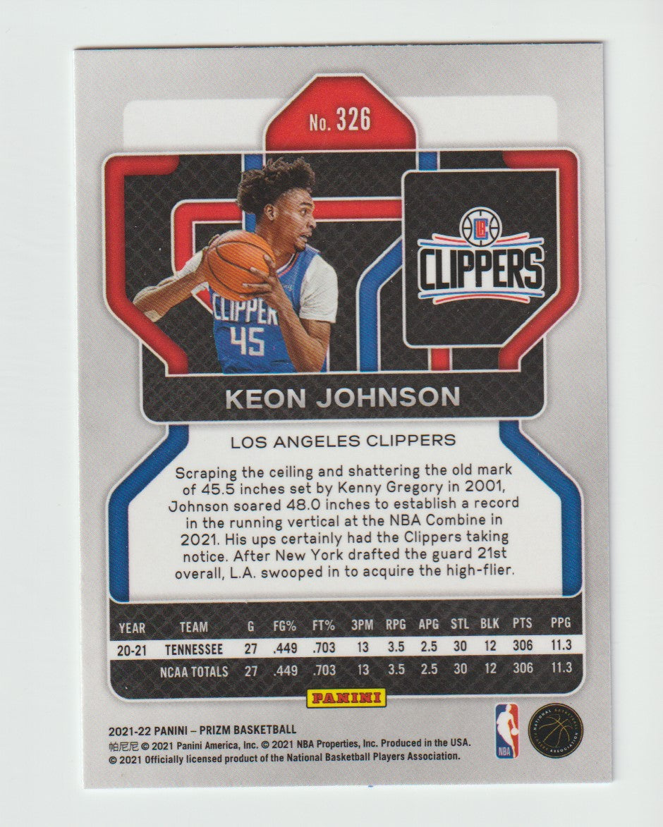 326 Keon Johnson - Los Angeles Clippers