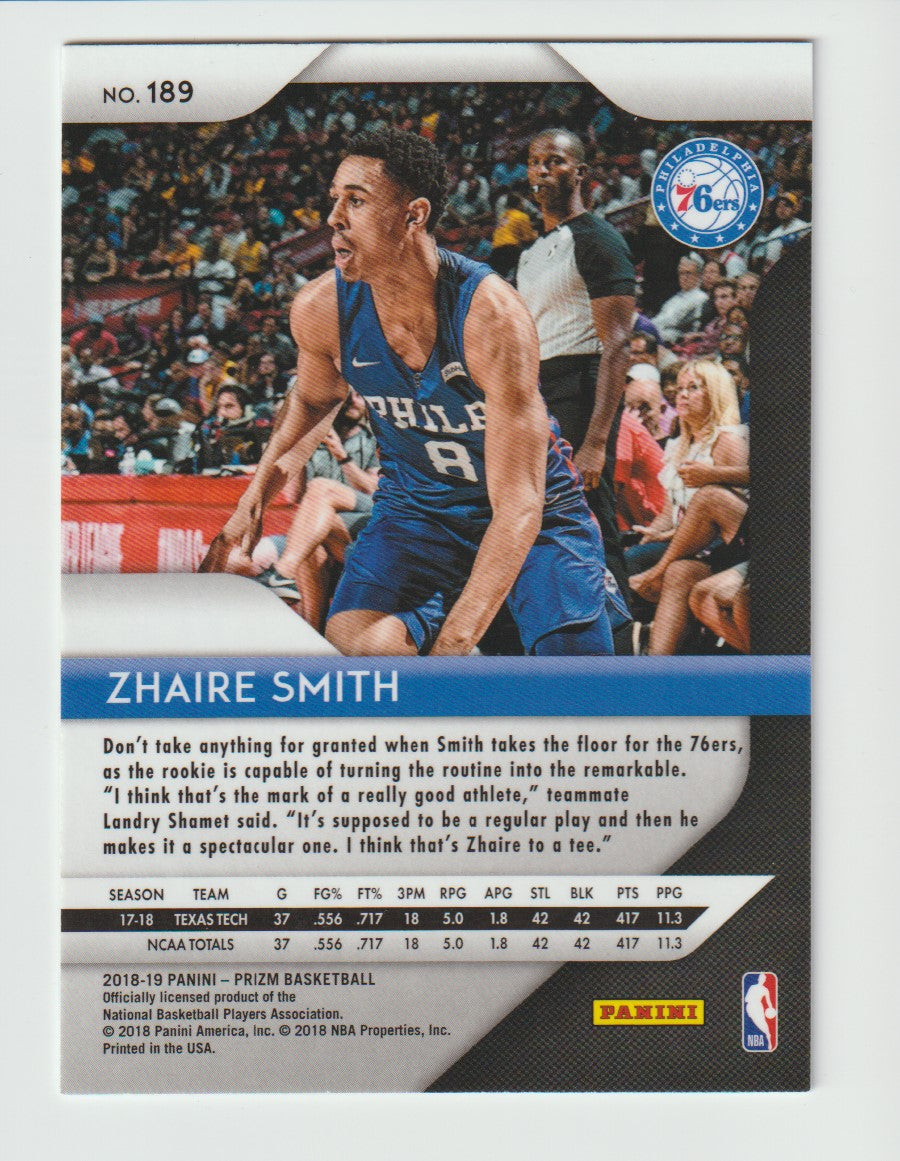 189 Zhaire Smith - Philadelphia 76ers