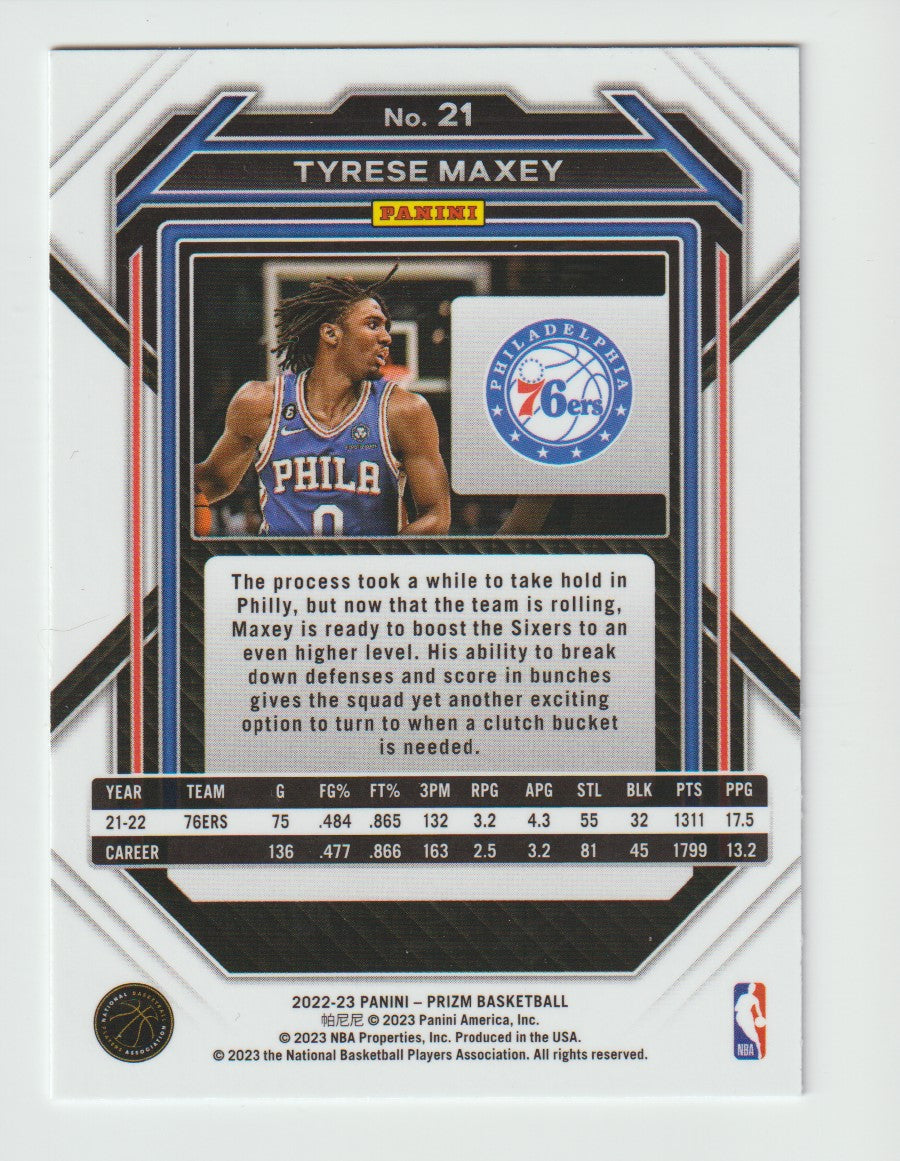 021 Tyrese Maxey - Philadelphia 76ers