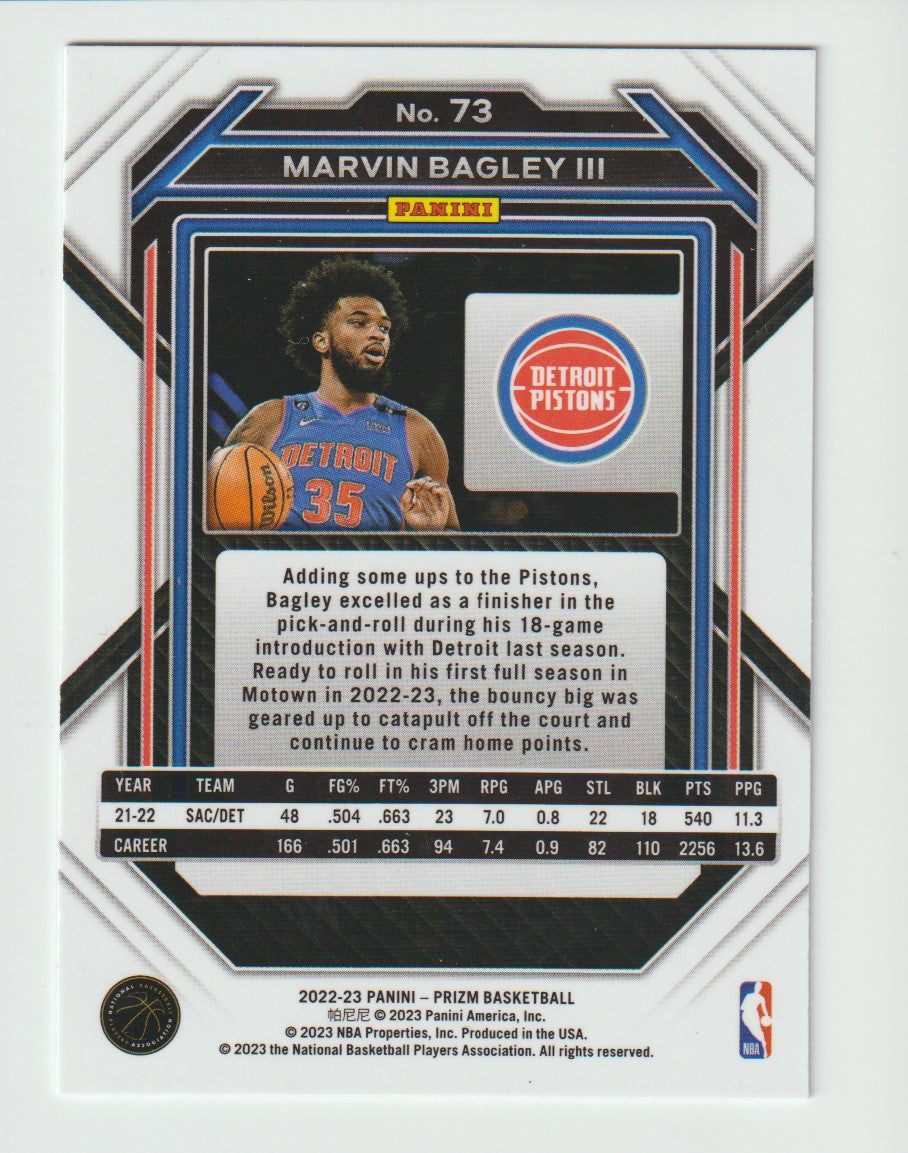 073 Marvin Bagley III - Detroit Pistons