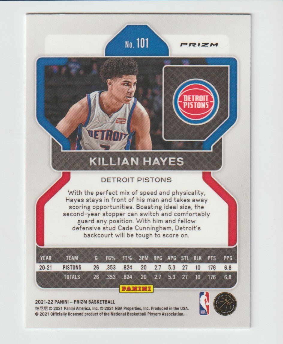 101 Killian Hayes - Detroit Pistons Red White Blue Prizm