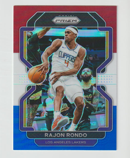 104 Rajon Rondo - Los Angeles Lakers Red White Blue Prizm